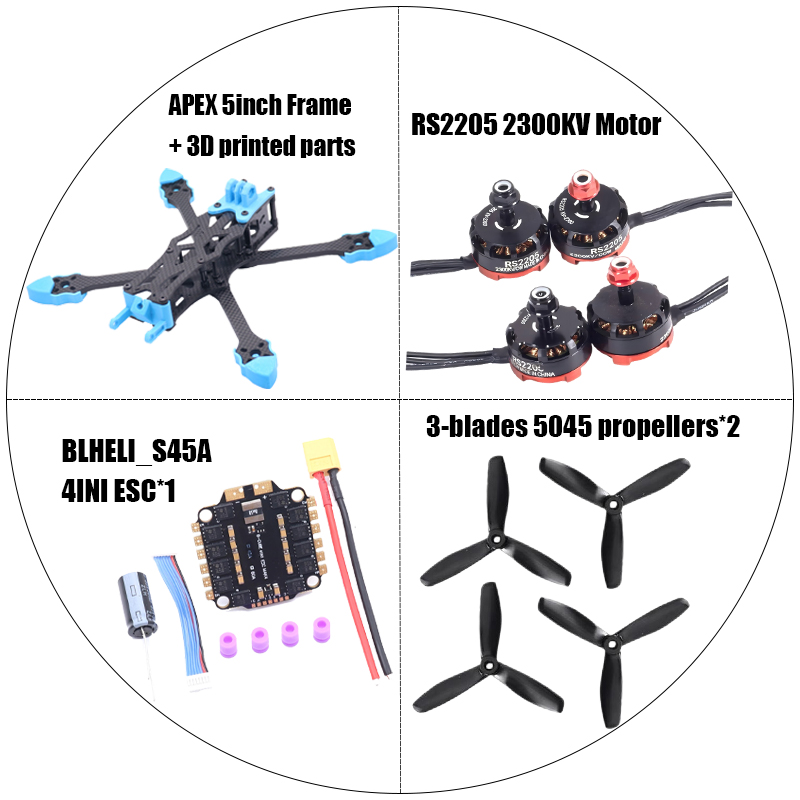 An APEX 5inch FPV Drone Frame  - Drone Kit Octocopter 评论和价格